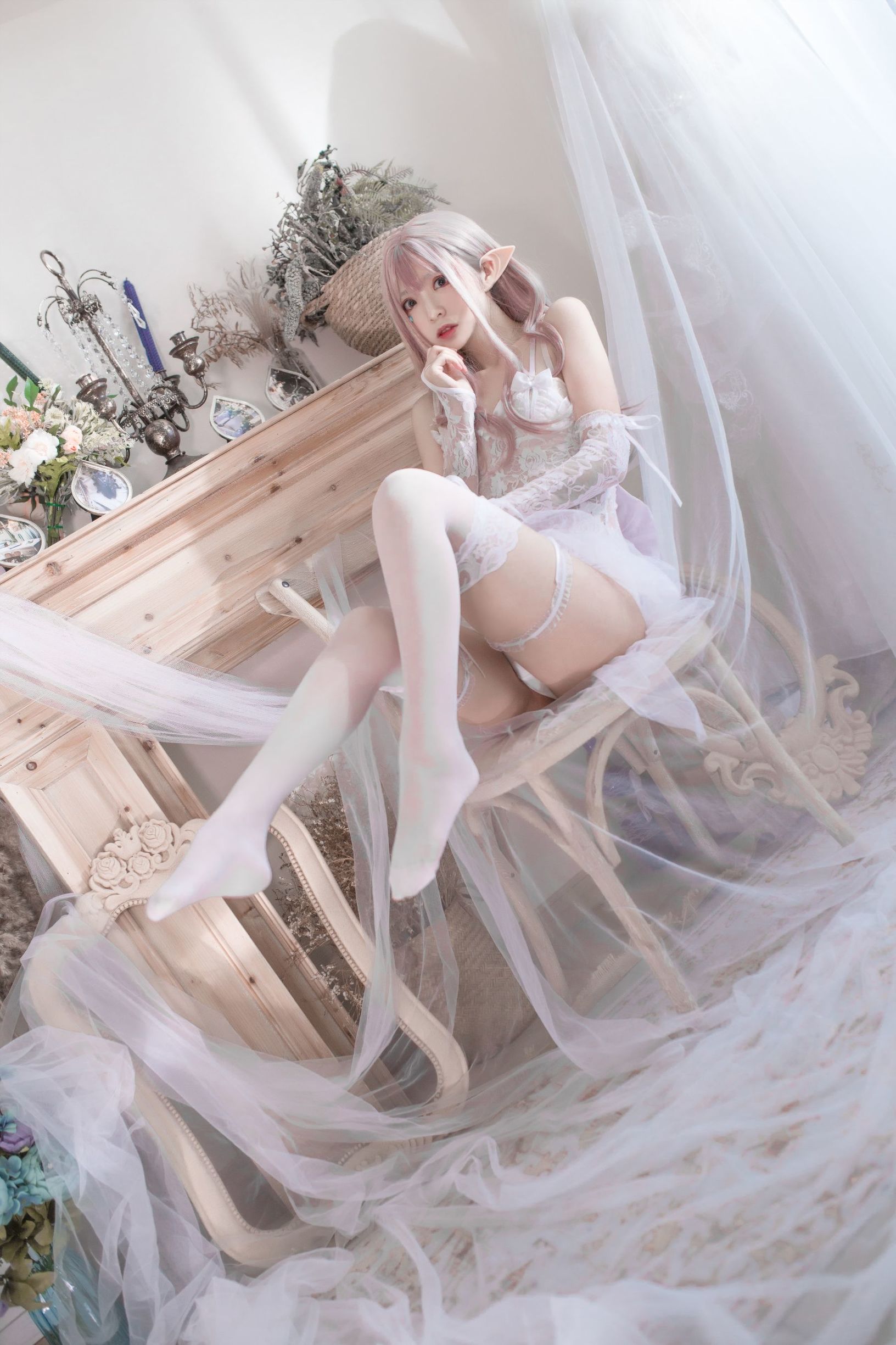 [Cosplay写真]疯猫ss纯白精灵插图8